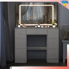 Bedroom Dressing Vanity Table Large Makeup Desk with LED Lighted Mirror 7 Drawer