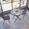 Garden Bistro Patio Furniture Set Folding Table Chairs Outdoor Indoor Rattan NEW