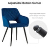 Pair of Dining Chair Velvet Diamond Chairs with Metal Legs Black/Blue/Grey/Green
