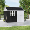 10ft x 8ft Metal Garden Shed Outdoor Bike Tool Storage House Dual Doors Lock UK