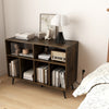 Record Player Stand Turntable Stand with Charging Station-Coffee