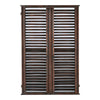 Rustic Window Style Louvered Wall Mirror Metal Framed Mirrors Indoor Outdoor
