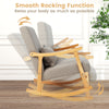Upholstered Rocking Chair Bedroom Modern Wooden Single Accent Rocker
