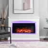 34inch Electric Fireplace Surround Suite Fire Heater with 7 Color LED Mood Light