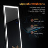 160x50cm LED Full Length Mirror Touch Sensor 3 Color Modes for Bedroom Bathroom