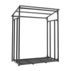 Large Outdoor Wooden Log Store Metal Garden Shed Firewood Stacking Storage