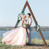 Rustic Triangle Wedding Arch Thicken Wooden Backdrop Stand Wedding Arbor Frame