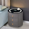 LED Bedside Tables Cabinets Wireless Charging Bedroom Furniture 3 Drawers