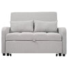 2 Seater Sofa Bed with Adjustable Backrest & Convertible Pull Out Bed Light Grey