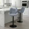 2x Swivel Adjustable Kitchen Breakfast Bar Stools Crushed Velvet Padded Barstool