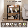 3-Tier Bookshelf Industrial Corner Bookcase Floor Storage Shelf Display Rack