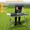 Foldable Charcoal BBQ Grill Stainless Steel Portable Folding Outdoor Barbeque