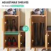 Wooden Shoe Storage Cabinet Bench With Seat Cushion Shoe Organizer Footwear Rack