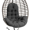 Large Garden Swing Seat Hanging Chair Basket Egg Shape Rattan with Matching Pad