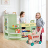 Kids Pretend Play Grocery Store Toy Set Children Wooden Supermarket Playset
