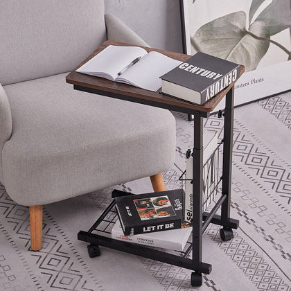 Mobile Sofa Side End Tables Coffee Tray Bed Living Couch Console Stand Desk Unit