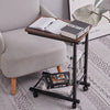 Mobile Sofa Side End Tables Coffee Tray Bed Living Couch Console Stand Desk Unit