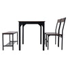 Wood Dining Table and 2 Chair with Bench 4 in 1 Restaurant Kitchen Furniture Set