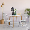 2 Piece Wooden Kitchen Dining chairs with High Spindle Back White