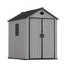 Storage-Focused 6x8FT Gabled Plastic Tool Shed With Foundation Combination Lock