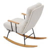 Lazy Rocking Chair Adjustable Recliner Rocking Sofa Nursing Armchair w/ Footrest
