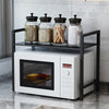 2 Tier Metal Kitchen Counter Storage Shelf Microwave Oven Stand Jar Spices Rack