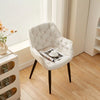 Dining Chairs Velvet Set Padded Seat Metal Leg Kitchen Chair Home Office