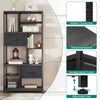 7 Tier Bookcase Bookshelf with Drawer Shelving Unit Storage Rack for Living Room