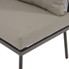 Outdoor Patio L-Shaped Sectional Sofa With Glass Coffee Table Furniture Sets