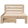 Bed Frame without 90x190 Solid Wood Pine O4G8