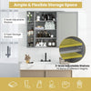 3 Tier Mirrored Bathroom Cabinet Wall Mount Storage Cupboard W/ Display Shelves