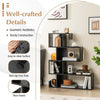Costway 5-Tier S-Shaped Bookshelf Z-Shelf Bookcase Home Modern Display Shelf