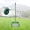 Garden Patio Rolling Lawn Aerator Roller Spike Soil Aeration Rotary Tine Roller