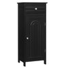 Bathroom Storage Cabinet Floor Standing Wooden Cupboard w/ Single Door & Drawer