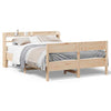 Bed Frame with Headboard 140x200 Solid Wood Pine V1H4