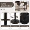 Set of 2 Bar Stools Swivel Bar Chair with Adjustable Height & Backrest