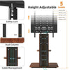 Industrial Floor TV Stand for 32-65 inch Large TV Mount w/ Wooden Base Hold 40kg