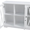 Large 3 Glass Door Storage Cabinet Sideboard Console Table Kitchen Cupboard Unit