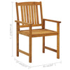 Garden Chairs 8 pcs Solid Acacia Wood vidaXL