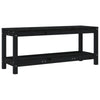 ARKEM Garden Black 108x35x45 Solid Wood Pine,Garden Wooden Seater R1C2