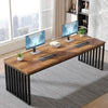 180 cm Extra Long Computer Desk, 2 Person Office Desk w/ Heavy Duty Metal Frame