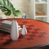 Wooden Pub Pedestal Side Table with Stable Base Round Bistro Table Versatile