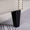 Chesterfield Linen Fabric Wing Back Chair QueenStyle Armchair Seat Backrest Sofa