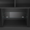 High Gloss 2 Door TV Unit Cabinet 135cm Black TV Stand Sideboard Entertainment