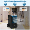 66 L/Day Commercial Dehumidifier Crawl Space Dehumidifier w/Pump & Drain Hose