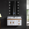 LED Shaver Illuminated Bathroom Mirror 60 Light With Time Clock Sensor Demister