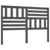 Bed Headboard Grey 166x4x100 Solid Wood Pine J7R5