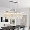 Rectangular Crystal Chandeliers for Dining Room, Modern Farmhouse Rectangle 1...