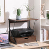 2-Tier Desktop Printer Stand Holder Shelf Printer Stand with Storage Drawer