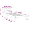 Long Bed Frame without 90x220 Solid Wood Pine C4T7